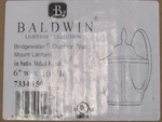 Baldwin Bridgewater Wall Mount Lantern Satin Nickel 10" High NO.7334.150 - New. Fixed Price $129.99.