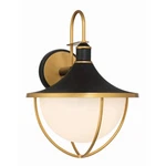 Crystorama Atlas Light Outdoor Sconce, Black/gold/white ATL-703-MK-TG. Fixed Price $358.40.