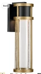 20 Inch Camillo Led Textured Black With Natural Brass Modern Outdoor Wall Light. Fixed Price $311.72.
