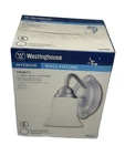 Westinghouse Indoor Light Fixture Brushed Nickel Finish White Opal Glass. Fixed Price $25.00.