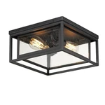 Maxim 3031CDBK Cabana 2 Light Outdoor Flush Mount-black 6"H. Fixed Price $204.00.