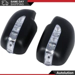 2PC Black Gloss Side Door Mirror Covers With Led Lights For Toyota Tacoma 05-14. Fixed Price $44.63.