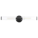 Quorum Fuze Light 24" Sconce, Textured Black/clear 702-24-69. Fixed Price $79.20.