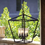Hinkley Alford Place 17" Wide Black 4-LIGHT Outdoor Foyer Chandelier. Fixed Price $849.00.
