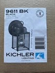 Kichler 9611 Black 1-LIGHT 8" Outdoor Entryway Patio Porch Wall New. Fixed Price $21.99.