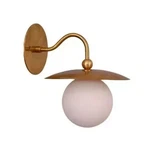 Mid Century Brass Wall Sconce Sputnik Globe Shade Chandelier Vanity Lamp. Fixed Price $189.00.