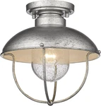 Ansel Outdoor Flush Mount 1-LIGHT, Galvanized Finish. Fixed Price $189.99.