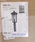 Kichler 49895 Fairfield 19"TALL Outdoor Singlehead Post Light Black Openbox New. Fixed Price $69.99.