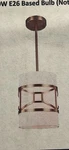Woodbridge Lighting Regan 1-LIGHT Steel & Glass Mini Pendant Bronze. Fixed Price $55.00.
