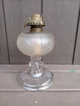 Antique White Flame Light Co. Grand Rapids Mi Glass Oil Lamp Frosted. Fixed Price $42.00.