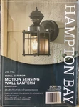 Hampton Bayside 9.5 In. Black Motion Sensor Outdoor Wall Lantern C6. Fixed Price $34.00.