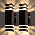 Tesjaso Modern Outdoor Wall Sconce 2-PACK Up Down Lights Dusk To Dawn. Fixed Price $120.02.