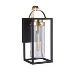 Craftmade Neo 1 Light 20" Outdoor Lantern, Midnight/brass ZA4824-MNSB. Fixed Price $163.20.