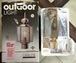 Vintage Catalina Lighting Solid Brass Beveled Glass Hexagonal Outdoor Light, Nib. Fixed Price $49.90.