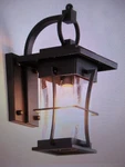 Oukaning 1-LIGHT Black Waterproof Outdoor/indoor Wall Sconce With Glass Shade. Fixed Price $61.16.