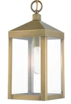 Livex Lighting 20591 Nyack 6"W Outdoor Mini Pendant - Brass. Fixed Price $299.96.