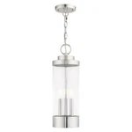Livex Hillcrest 3 Light Outdoor Pendant Lantern, Polished Chrome 20727-05. Fixed Price $439.96.