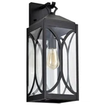 Nuvo Lighting Oaklyn 7.5" Wall Lantern, Black/clear Glass 60-8123. Fixed Price $241.99.