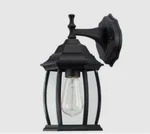 Pia Ricco 1-LT Textured Black Not Solar Outdoor Wall Lantern Sconce W/ Glass. Fixed Price $29.99.