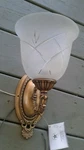 Willshire New Light Fixture Wall Mount Montage Mural Suelement Goldtone Ornate. Fixed Price $14.99.