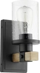 Quorum Alpine 10" Wall Sconce Noir With Driftwood Finish. Fixed Price $99.00.