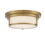 Bellevue SH60062 Light 13"W Flush Mount Drum Ceiling Fixture - Brass. Fixed Price $130.00.