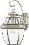 Livex Lighting 2151-91 Monterey 1-LIGHT Outdoor Wall Lantern Brushed Nickel. Fixed Price $141.96.