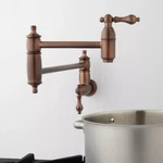 Signature Hardware Augusta Wall Mount Pot Filler, Antique Copper. Fixed Price $289.95.