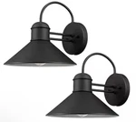 Globe Electric 44165 1-LIGHT Outdoor Wall Sconce 2-PACK Weatherproof Black. Fixed Price $34.85.
