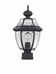 Livex Lighting Lantern 2153-04 Outdoor Post With Clear Beveled Glass Shades, .... Fixed Price $254.58.