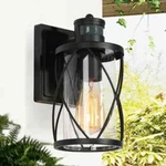 Motion Sensor Outdoor Wall 1 Light Tora Matte Black Farmhouse Lantern. Fixed Price $88.95.