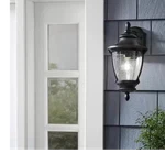 Home Decorators Collection Wilkerson Medium Black Outdoor Wall Lantern. Fixed Price $60.00.
