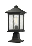 Z-lite 531PHMR-533PM Portland 18" Tall Light Outdoor Lantern Bronze. Fixed Price $268.00.