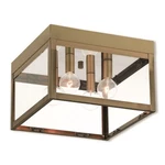 Livex Lighting Nyack 4 Outdoor Flush Mount Antique Brass 20589-01. Fixed Price $281.96.