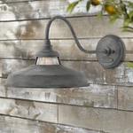 Hinkley Troyer 12" High Aged Zinc Outdoor Wall Light. Fixed Price $329.00.