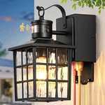 Gleamz Motion Sensor Outdoor Wall Lights With Gfci Outlet, Modern Black Exter.... Fixed Price $98.89.