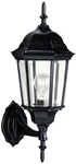 Elegant Black Outdoor Wall Light With Clear Beveled Glass - 22.75. Fixed Price $157.99.