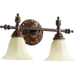 Quorum Rio Salado 2 Vanity Light, Toasted Sienna With Mystic Silver - 5157. Fixed Price $159.20.