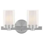 Livex Lighting Fixture 2-LIGHT Wall Sconce Clear Frosted Glass Brushed Nickel. Fixed Price $159.99.