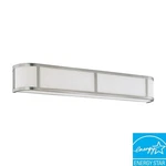Nuvo 60-3804 4-LIGHT Wall Sconce Brushed Nickel Finish With White Satin Glass. Fixed Price $72.95.