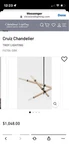 Troy Lighting Cruiz Chandelier Soft Black Finish, Model F6706-SBK. Fixed Price $910.00.