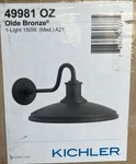 Kichler 49981OZ Allenbury 14" Wide Outdoor Wall Sconce In Olde Bronze New/open. Fixed Price $155.00.