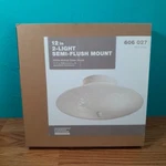 Portfolio Semi Flush Mount Ceiling Light Fixture White Finish New. Fixed Price $26.95.