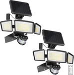 1800LM Solar Flood Light With Motion Sensor, 5 Modes, 3 Adjustable Heads. Fixed Price $116.99.