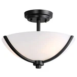 Maxim Lighting Deven Semi-flush Mount, Black/satin White 20031SWBK. Fixed Price $108.00.