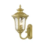 Livex Oxford Lt Outdoor Large Wall Lantern, Gold/clear Water 7856-33. Fixed Price $349.96.