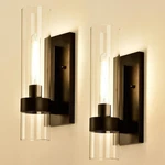 Indoor Wall Sconces Set Of Two, Modern Black Bathroom Decor With.... Fixed Price $104.73.