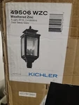 Kichler 49506 Weathered Zinc Wiscombe Park 4-LIGHT Outdoor Post New Box. Fixed Price $199.94.