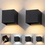 Byhoiy 2 Pack Led Outdoor Wall Light Exterior/interiormodern Black Square. Fixed Price $80.46.