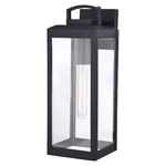 Vaxcel T0567 Kinzie 1 Light Dusk To Dawn Black Outdoor Wall Lantern Clear Glass. Fixed Price $194.99.